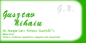 gusztav mihaiu business card